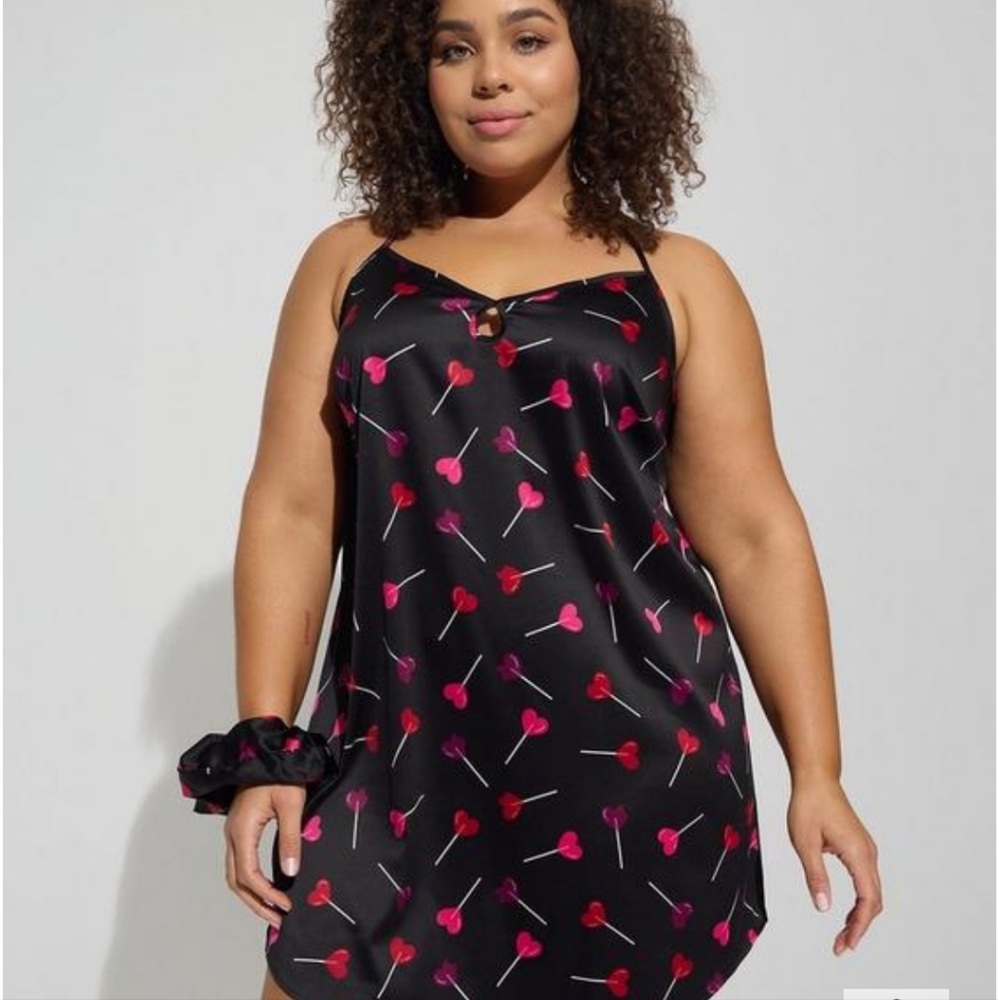 Torrid Dream Satin chemise bundle with accessories
